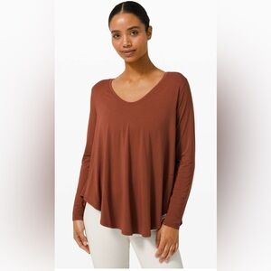 Lululemon Athletica Flowy Terracotta Tunic Long Sleeve Copper